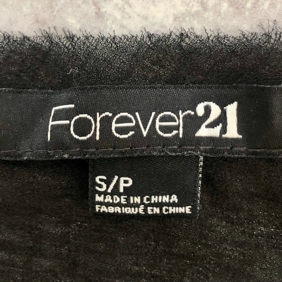 🌼 Forever 21 Sequin Sheer Back Tank Top, Black S - Picture 4 of 7